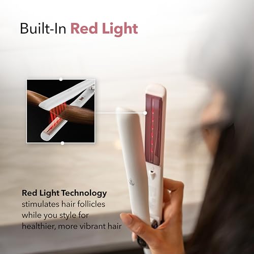 StyleQ Red Light Flat Iron Hair Straightener | Titanium Plates