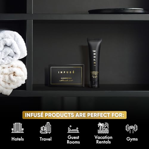INFUSÉ Black Hotel Soaps & Toiletries Bulk Set | 100 Pieces