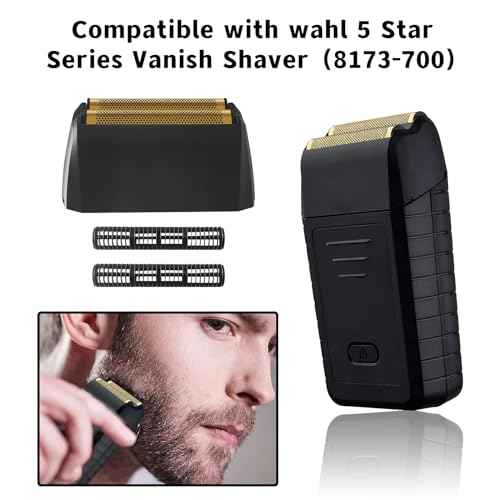 2 Pack Shaver Replacement foil Compatible with Wahl 5 Star Series Vanish Shaver 8173-700,Black