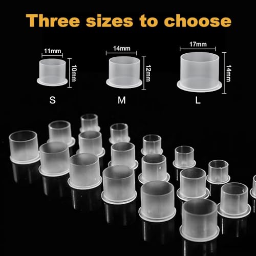 1000PCS Disposable Tattoo Ink Caps - 11mm Flat-Bottom Cups