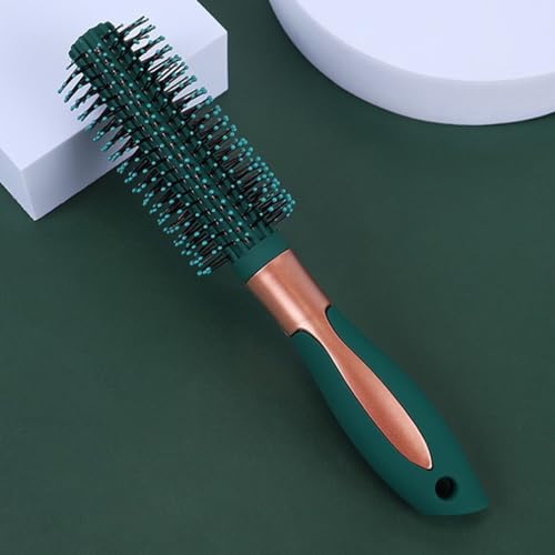 Reazana Styling Brushes Detangling Brush Blow Drying Detangler Hairbrush Nylon Bristle Pins Anti-Static Massage Hair Brush Fashion Comb for Women and Girls Thick Curly Wavy Dry and Wet Hair (Round)