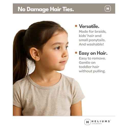 Heliums Small Soft Hair Ties - Sandy Blonde - 1 Inch Mini Nylon Hair Ties No Damage, Ponytail Holders for Kids, Braids, Dogs and Thin Hair - 30 Count