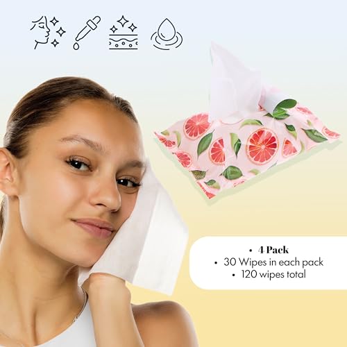 Makeup Remover Wipes 120pc - Fruit Extract Facial Cleansing