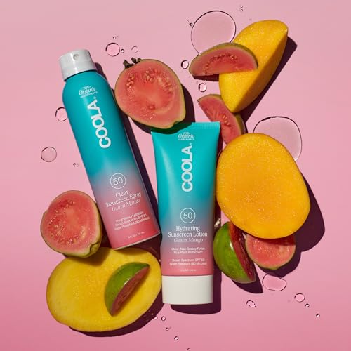 COOLA Organic Sunscreen SPF 50 Sunblock Body Lotion, Dermatologist Tested Skin Care for Daily Protection, Vegan and Gluten Free, Guava Mango, 5 Fl Oz