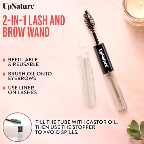 UpNature Organic Castor Oil for Eyelash & Eyebrow Growth, 2oz