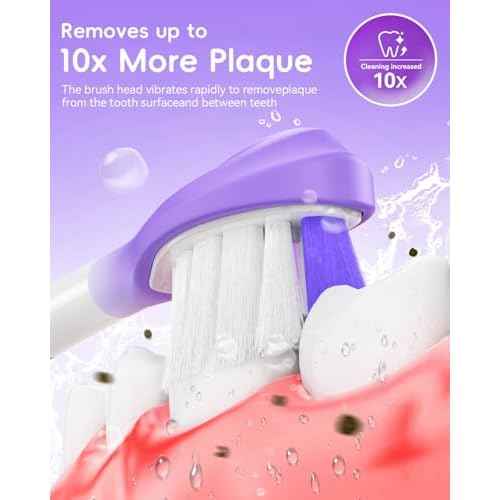 10 Pcs Replacement Toothbrush Heads for Philips Sonicare Electric Toothbrush C3 G3 W3,2/3 Series,ProtectiveClean 4100/5100/6100,ExpertClean 7500,DiamondClean 9300/9500,FlexCare,Click-On