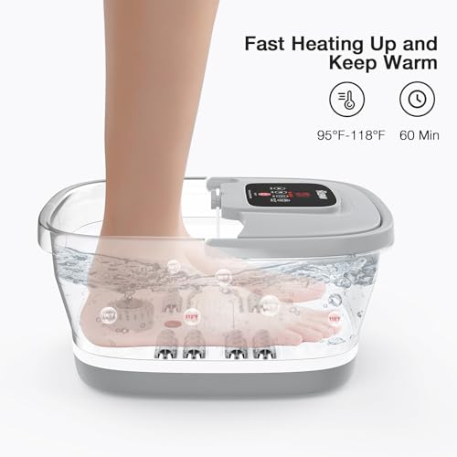 Collapsible Foot Spa with Heat, Massage & Red Light