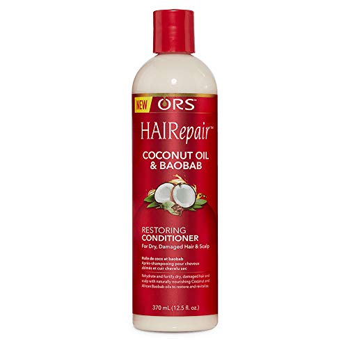 ORS HAIRepair Coconut Oil & Baobab Invigorating Shampoo - Coconut Oil and Baobab Restoring Conditioner - Coconut Oil & Baobab Vital Oils - Bundle