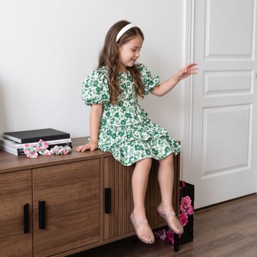 CUSHIONAIRE Siesta Girls Jelly Sandals - Flexible Ballet Flats