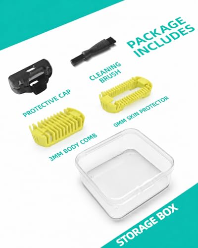Guard Comb Kit with Case for Body Grooming & Sensitive Areas - 3 Pieces
