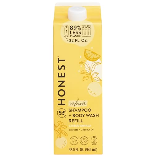 Honest Company 2-in-1 Shampoo Body Wash Refill, 32 oz Citrus Vanilla