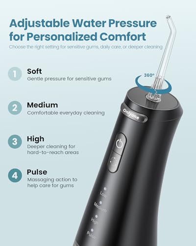 Onlyone Rechargeable Water Flosser with Adjustable Pressure