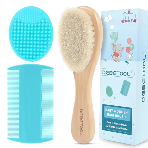 Cradle Cap Brush & Comb Set - 3-Piece Baby Grooming Kit
