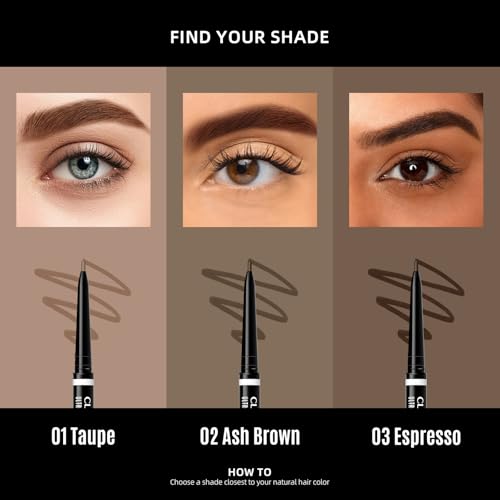 Micro Eyebrow Pencil 4-Pack Taupe - Waterproof, Long-Lasting Brows