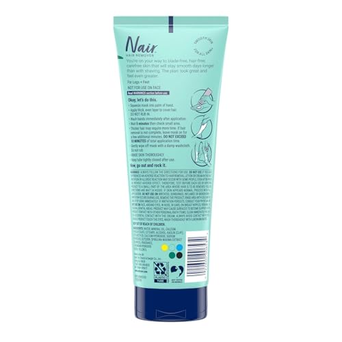 Nair Seaweed Leg Mask Depilatory Hair Removal Cream with Clay, 8 oz