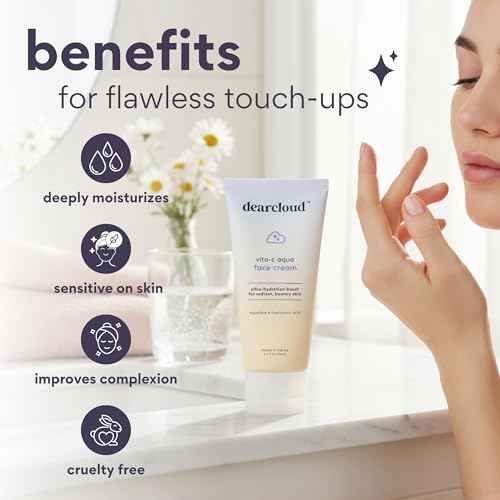 dearcloud Vita-C Aqua Face Cream ? Face Moisturizer with Vitamin C, Squalane Oil for Face, Hyaluronic Acid Serum Hydration ? Moisturizer for Women and Men (2.7 fl oz)