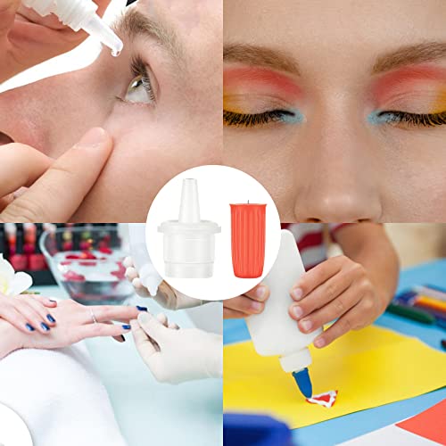 140 PCS Eyelash Glue Replacement Eyelash Glue Bottle Nozzle Caps Lash Glue Bottle Plug Glue Mouth Tips Glue Bottle Pins Blocking Needle for Home Salon Eyelash Extensions Tools