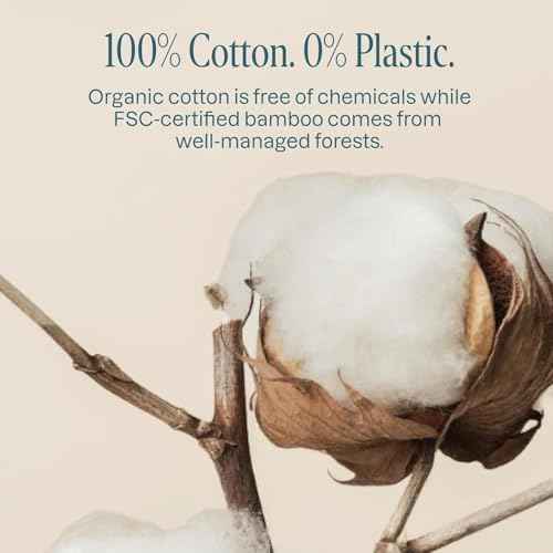 Organic Bamboo Cotton Swabs ? 300 Count | Eco-Friendly Sticks | Biodegradable, Plastic-Free, Multi-Purpose Buds for Makeup, Baby Care, Cleaning & Crafts