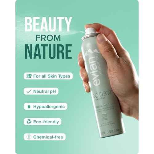 Evian Protect Facial Mist - Hydrating Mineral Water Face Spray with Aloe & Natural Extracts - Cooling Toner Mist for Face & Skin - Refreshing Facial Spray to Hydrate and Support Skin Barrier