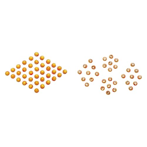 Crystal Bindi Stickers Pack of 4 - Self-Adhesive Forehead Gems