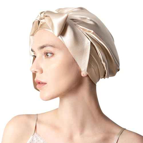 DAISYSILK 100 Pure Mulberry Silk Hair Bonnet for Sleeping Silk Hair Wrap for Women