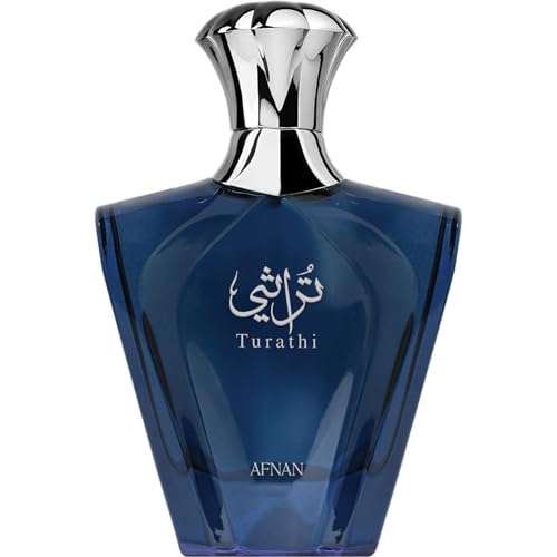 Afnan Turathi Blue Eau de Parfum for Men, 3.0 Fl. Oz