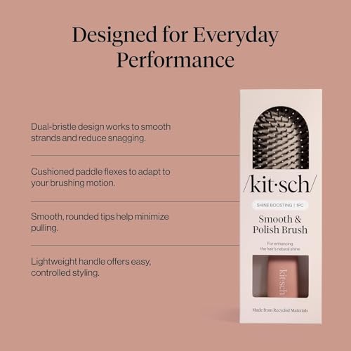 Kitsch Smooth & Polish Dual Bristle Detangler Hair Brush - Terracotta