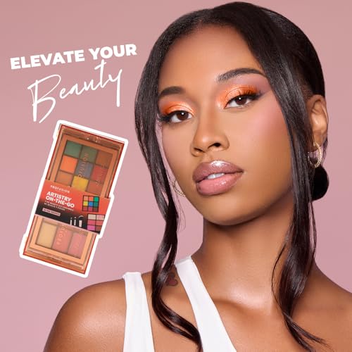 Profusion Cosmetics Artistry Makeup Kit – 9 Eyeshadow & 6 Face Shades with Brushes