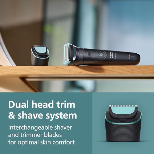 Body Groomer for Men with Adjustable Trimmer & Shaver Heads