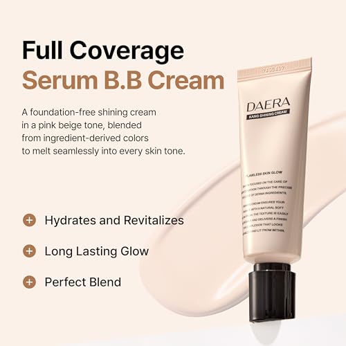 DAERA BB Cream Full Coverage Tinted Moisturizer Foundation 1.35oz