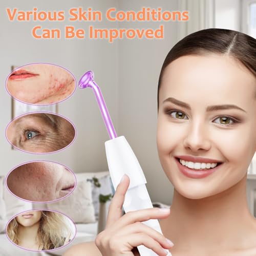 Uaike High Frequency Facial Wand - 4 in 1 Violet Handheld Device
