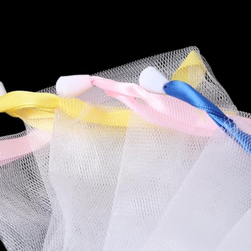 INVODA 60PCS Soap Mesh Bags - Double Layer Drawstring Net