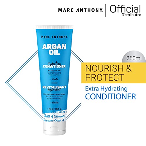 Marc Anthony Nourishing Argan Oil of Morocco Extra Hydrating Conditioner, 8.40 Ounce Tube, Sulfate-Free Keratin Conditioner (00024) (Pack of 2)