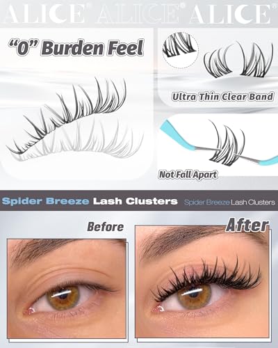 ALICE Wispy Lash Clusters 8-12mm Spider Eyelash Extensions