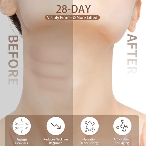 Neck Firming Cream,Tighten and Lift Neck Cream,Neck Tightening Cream Improves Sagging,Skin Tightening and Smooth of Fine Lines
