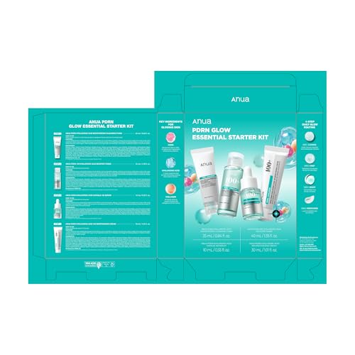 ANUA PDRN Glow Essential Starter Kit - 4-Step Korean Glass Skin Set