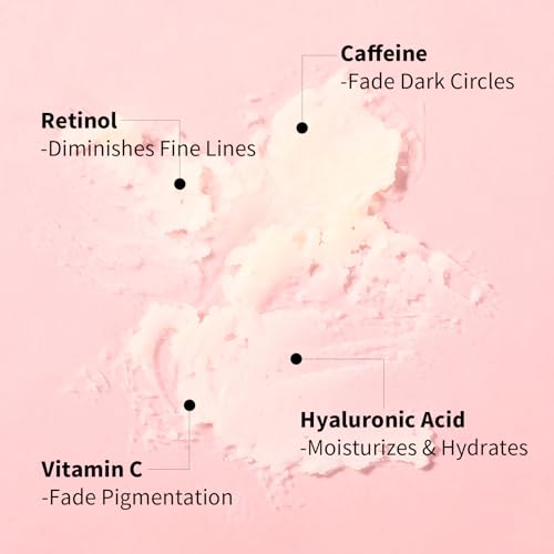 Retinol Eye Stick with Caffeine & Vitamin C - Anti-Aging Under-Eye Balm for Dark Circles & Puffiness