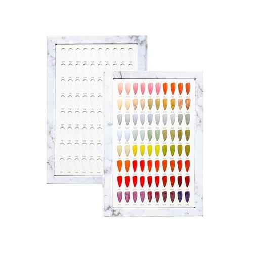 Acycoin2A 160 Nail Color Display Book Chart with 240 Nail Tips UV Gel Polish Color Card Board (A)