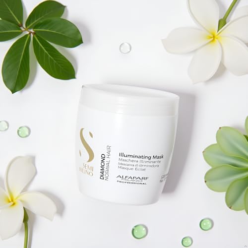 Alfaparf Milano Semi Di Lino Diamond Illuminating Hair Mask - Color Safe Deep Conditioner for Color Treated Hair - Adds Shine and Body - Sulfate, Paraben and Paraffin Free - Professional Salon Quality