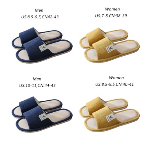 Womens Slipper Home Slippers,4 Pairs Spa Slippers Non Slip Disposable Slippers for Guest Washable Bedroom Slippers Hotel Slipper Travel Slippers