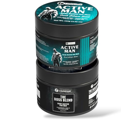 Body Butter for Men Pack of 2, Cologne Scented Moisturizer Gift Set for Men
