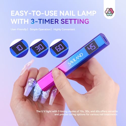 SAVILAND 12W UV LED Nail Lamp – Portable Gel Nail Dryer