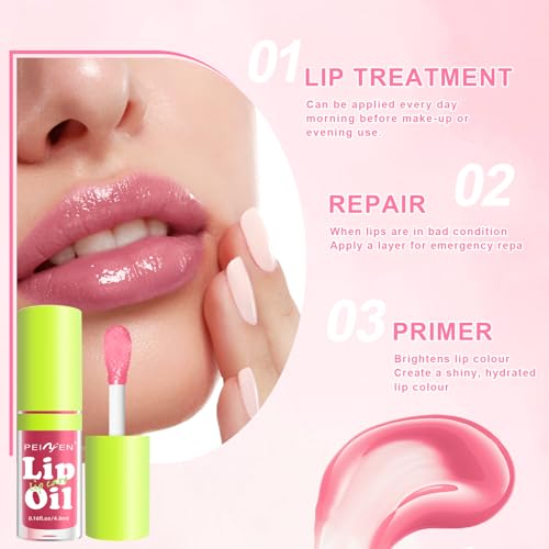 Hydrating Lip Oil Set - 6 Pack Big Brush Lip Gloss