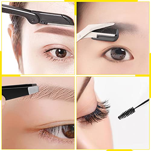 8 In 1 Eyebrow Grooming Kit, Multipurpose Exfoliating Dermaplaning Tool, Male And Female Facial Razor Facial Trimming Razor Eyebrow Brush Scissors Tweezers Tool
