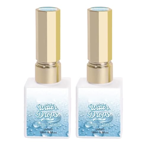 3D Water Drop Gel Top Coat Set - Nail Art Design Kit
