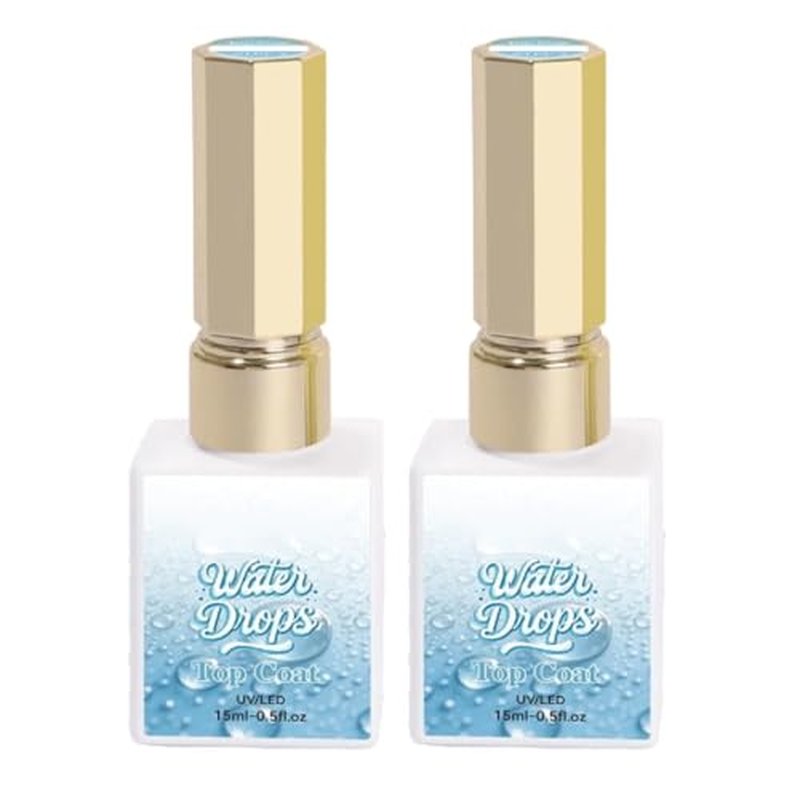 3D Water Drop Gel Top Coat Set - Nail Art Design Kit