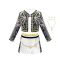 RUXINRUA Girls Cosplay Costume Set with Jacket, Shorts & Wig (3-13Y)