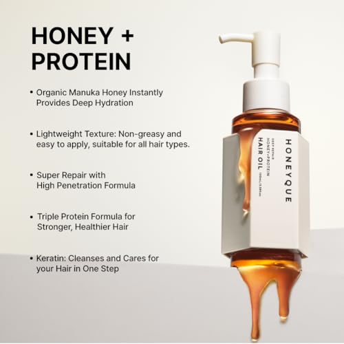 HONEYQUE Deep Repair Honey Hair Oil 100ml | Manuka Honey & Keratin