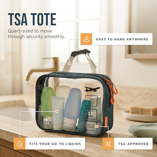 TRIPPED 3-Piece Travel Toiletry Bag Set with TSA Bag