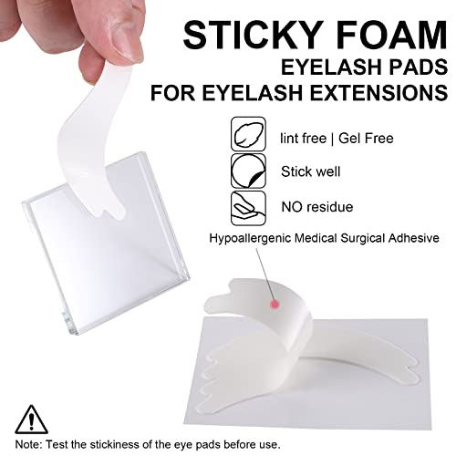 100 Pairs Foam Eye Pads for Lash Extensions - Lint Free